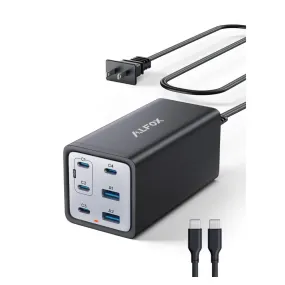 200W USB C Desktop Charger - 6 Ports GaN Power Adapter & Fast Charging Station