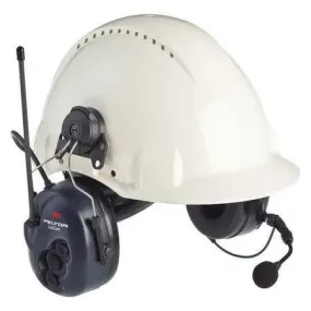 3M Peltor LiteCom Plus Two Way Radio Headset, MT7H7P3E4610-NA, Hard Hat Attached, 1 EA/Case