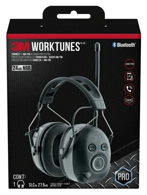 3M WorkTunes Connect Headset with AM/FM Radio & Bluetooth