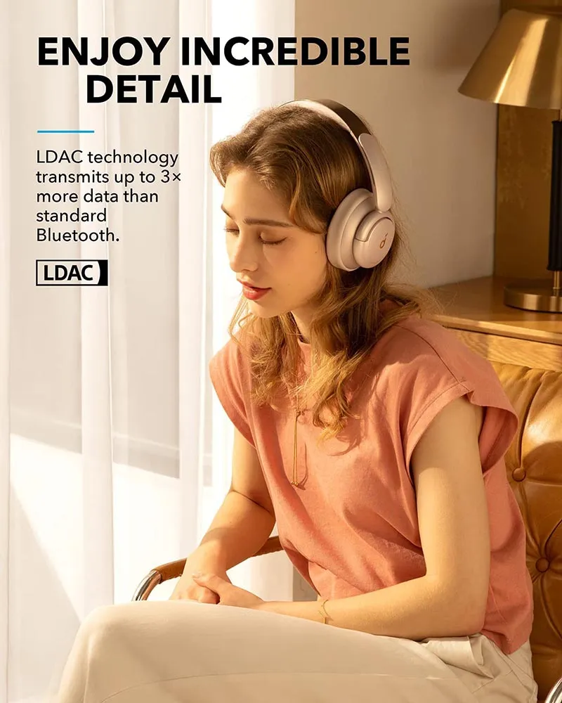 Anker Soundcore Life Q35 Multi Mode Active Noise Cancelling Headphones, Bluetooth Headphones with LDAC for Hi Res Wireless Audio, 40H Playtime, Comfortable Fit Headphones (Pink)