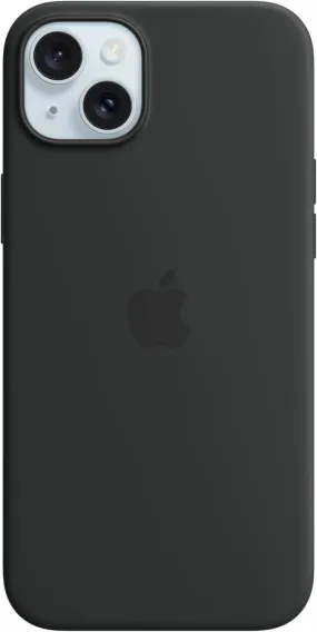 Apple iPhone 15 Plus Silicone Case with MagSafe - Black