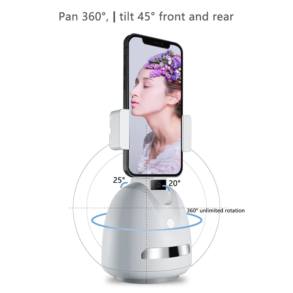 Auto Face Tracking 360 Rotation Gimbal Stabilizer With Phone Tripod As An Accessories