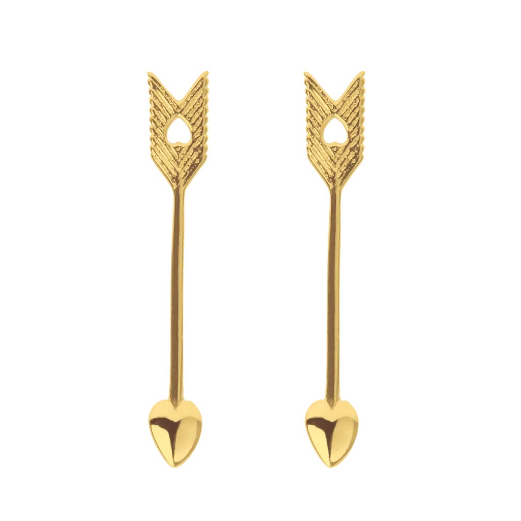 Boh Runga -Arrow Studs 9ct Gold