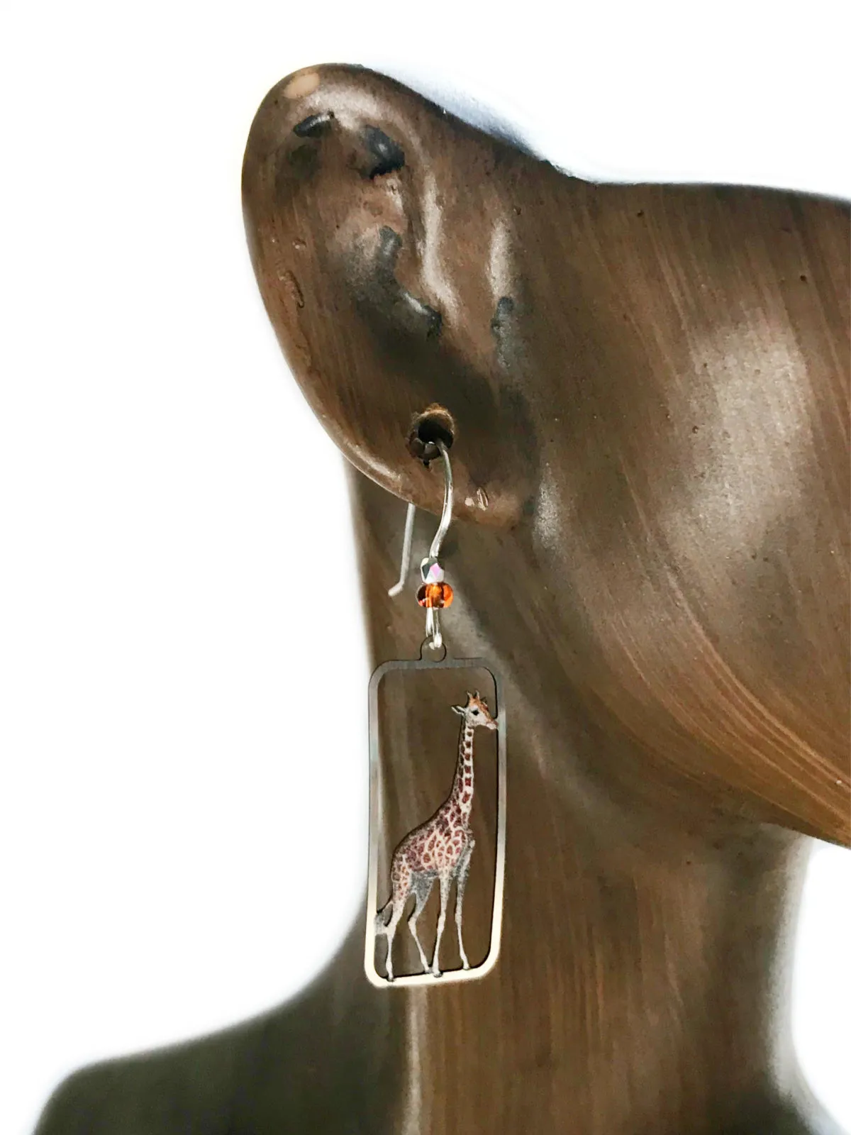 Bordered Giraffe Dangles by Sienna Sky