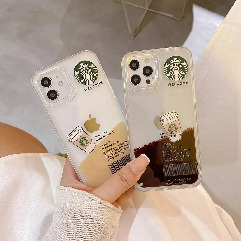 Coffee Edition Floating Gel Liquid Case - iPhone