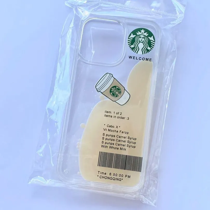 Coffee Edition Floating Gel Liquid Case - iPhone