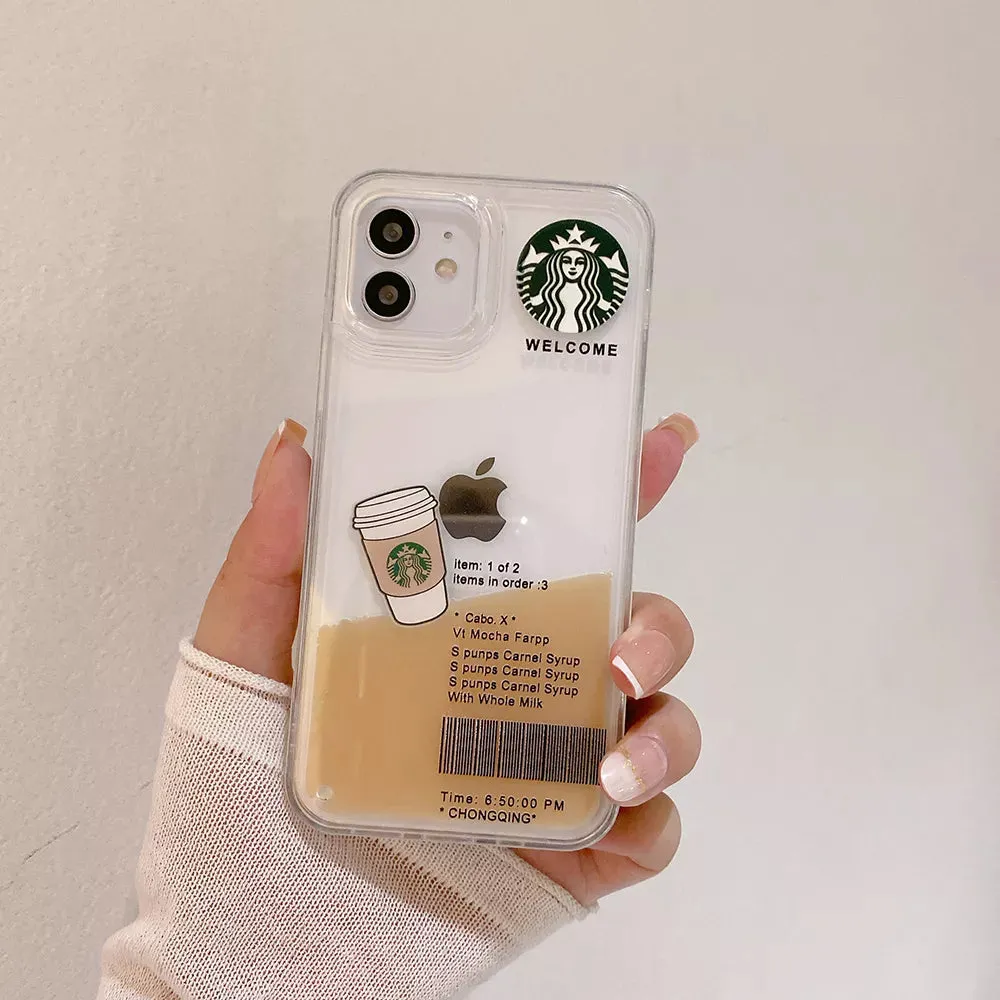 Coffee Edition Floating Gel Liquid Case - iPhone