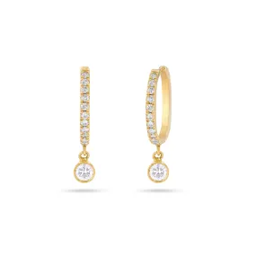 Diamond Droplet Hoops (Pair)