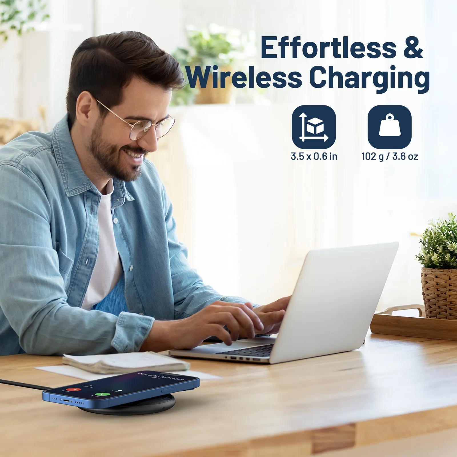 Fast Wireless Charger, RAVPower 10W Max Fast Charge Wireless Charging Pad with QC 3.0