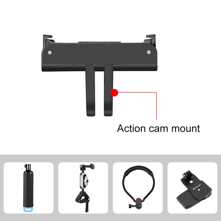 For DJI Osmo Action 5 Pro / 4 / 3 PULUZ Magnetic Quick Release Base Expansion Mount (Black)