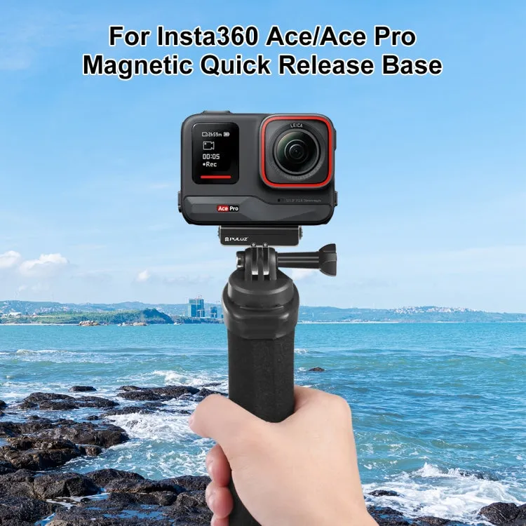 For Insta360 Ace / Ace Pro / X4 PULUZ Magnetic Quick Release Base Mount (Black)