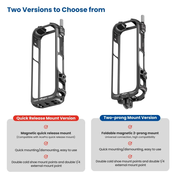 For Insta360 X4 aMagisn Metal Protective Housing Frame Quick Release Version