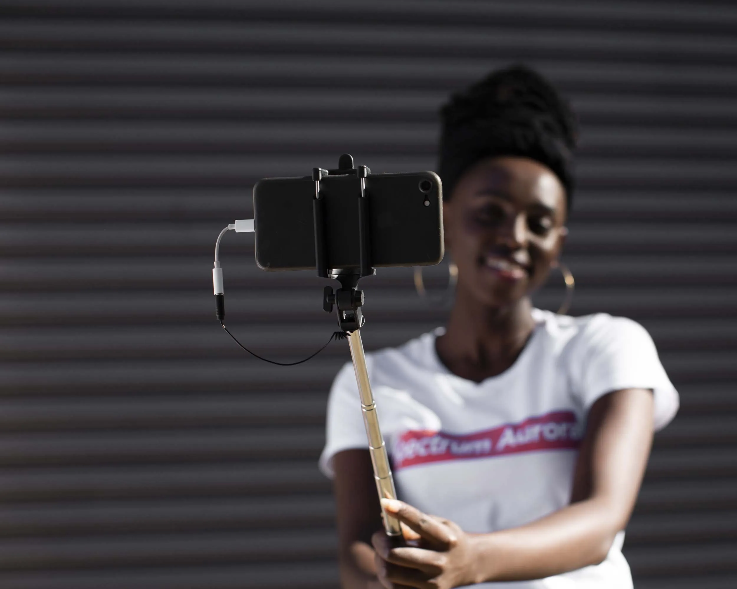 Gold Extendable 2x Selfie Stick (Android/ iPhone) - Bestie Bundle