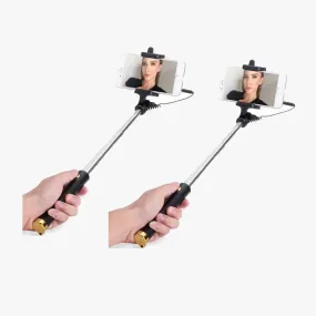 Gold Extendable 2x Selfie Stick (Android/ iPhone) - Bestie Bundle