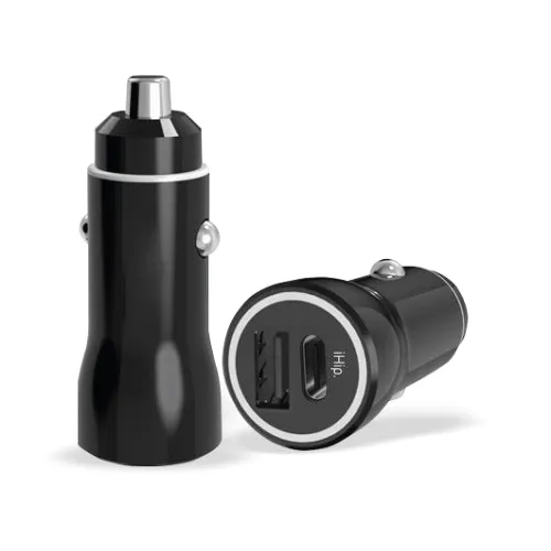 iHip Dual Type C & USB 3.1A Car Charger