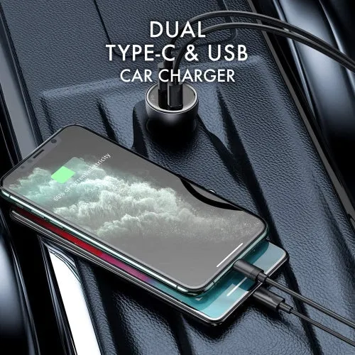 iHip Dual Type C & USB 3.1A Car Charger