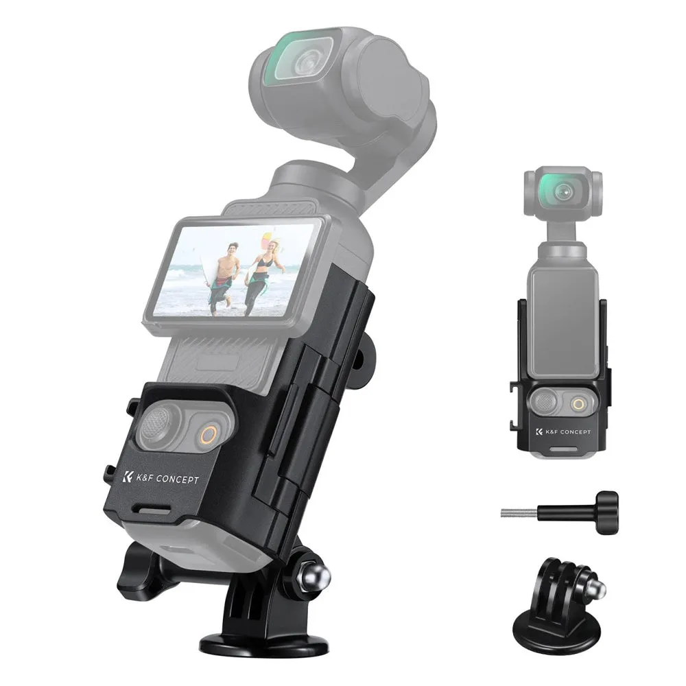 K&F Concept DJI OSMO POCKET 3 Expansion Mounting Frame with Cold Shoe Mount & 1/4"-20 Mount Adapter for Tripods, Selfie Sticks, and Camera Accessories