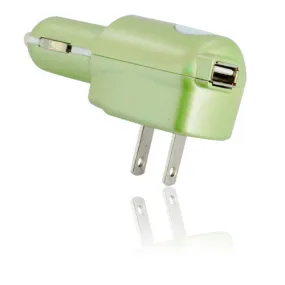 Lady Power, by Celltronix, Frosted Green Interchangeable Tip Wall, Car & USB Charger