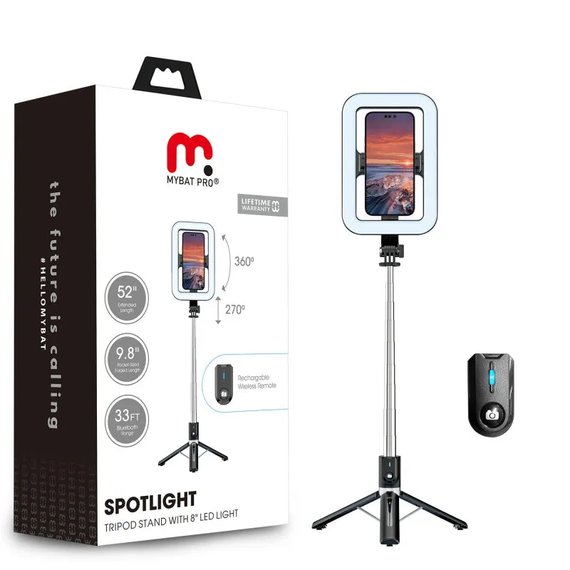 MyBat Pro SpotLight Tripod Stand with 8" LED Light