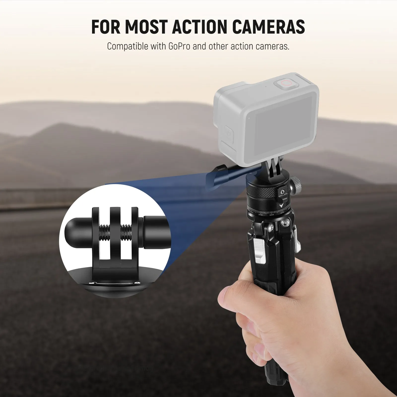 NEEWER FL-GP13 Quick Release Tripod Mount Adapter Compatible with GoPro Hero