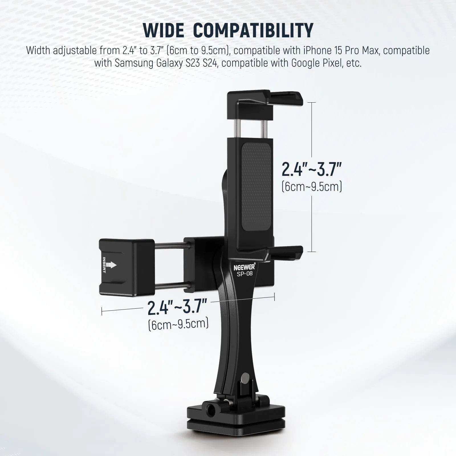 NEEWER SP-08 Metal Phone Tripod Mount Adapter