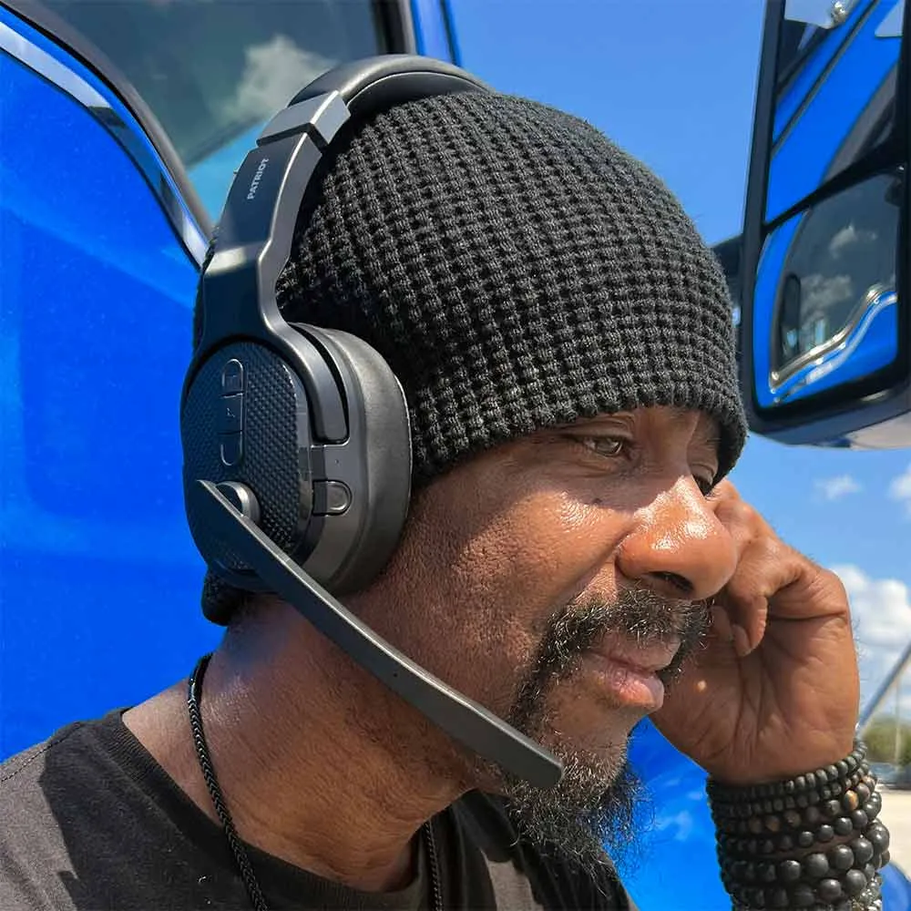 PATRIOT Convertible Bluetooth Over the Head Headset! Single or Dual Ear Stereo Noise Canceling Headset 200ft  Range