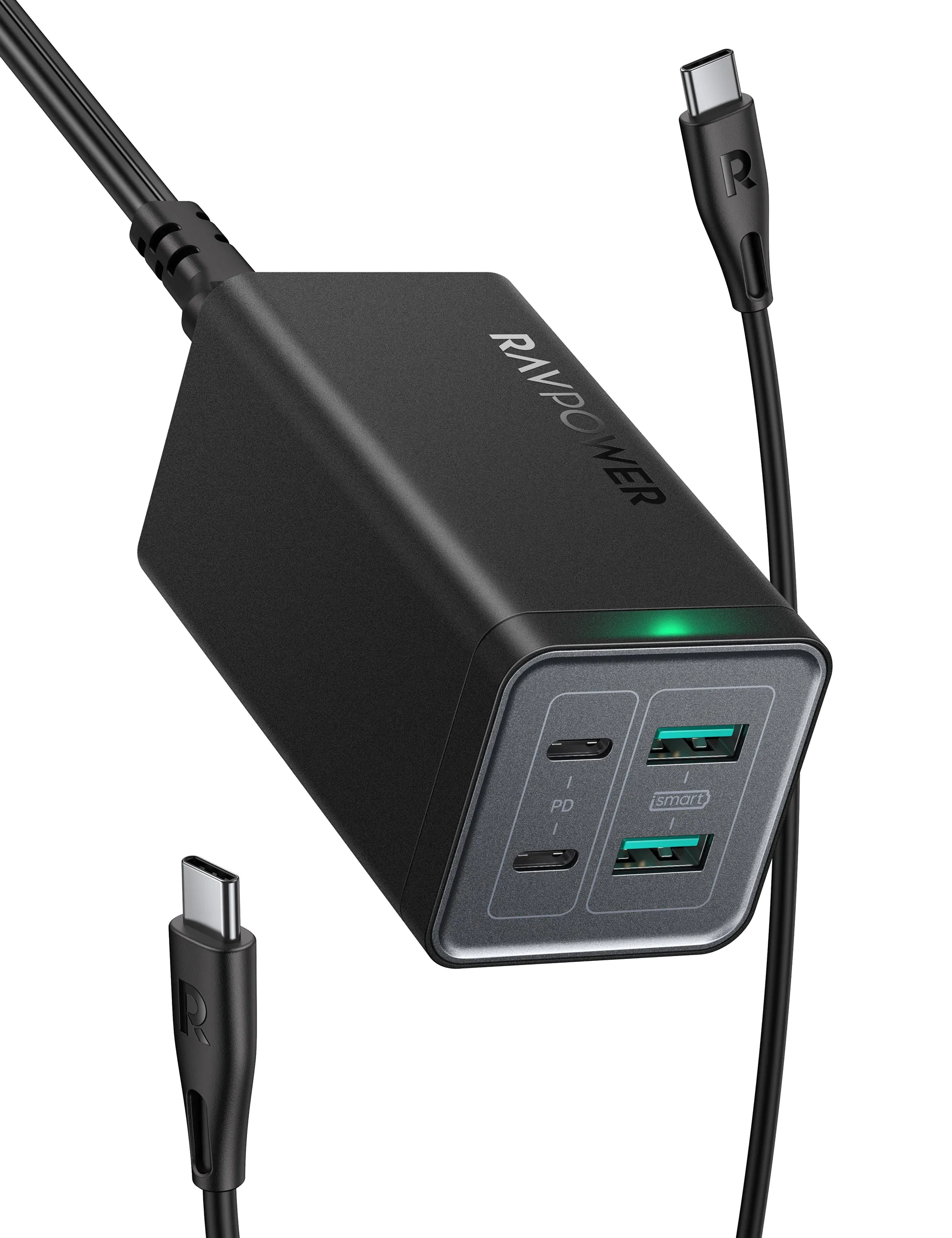 RAVPower 120W 4-Port GaN Tech USB C Desktop Charger