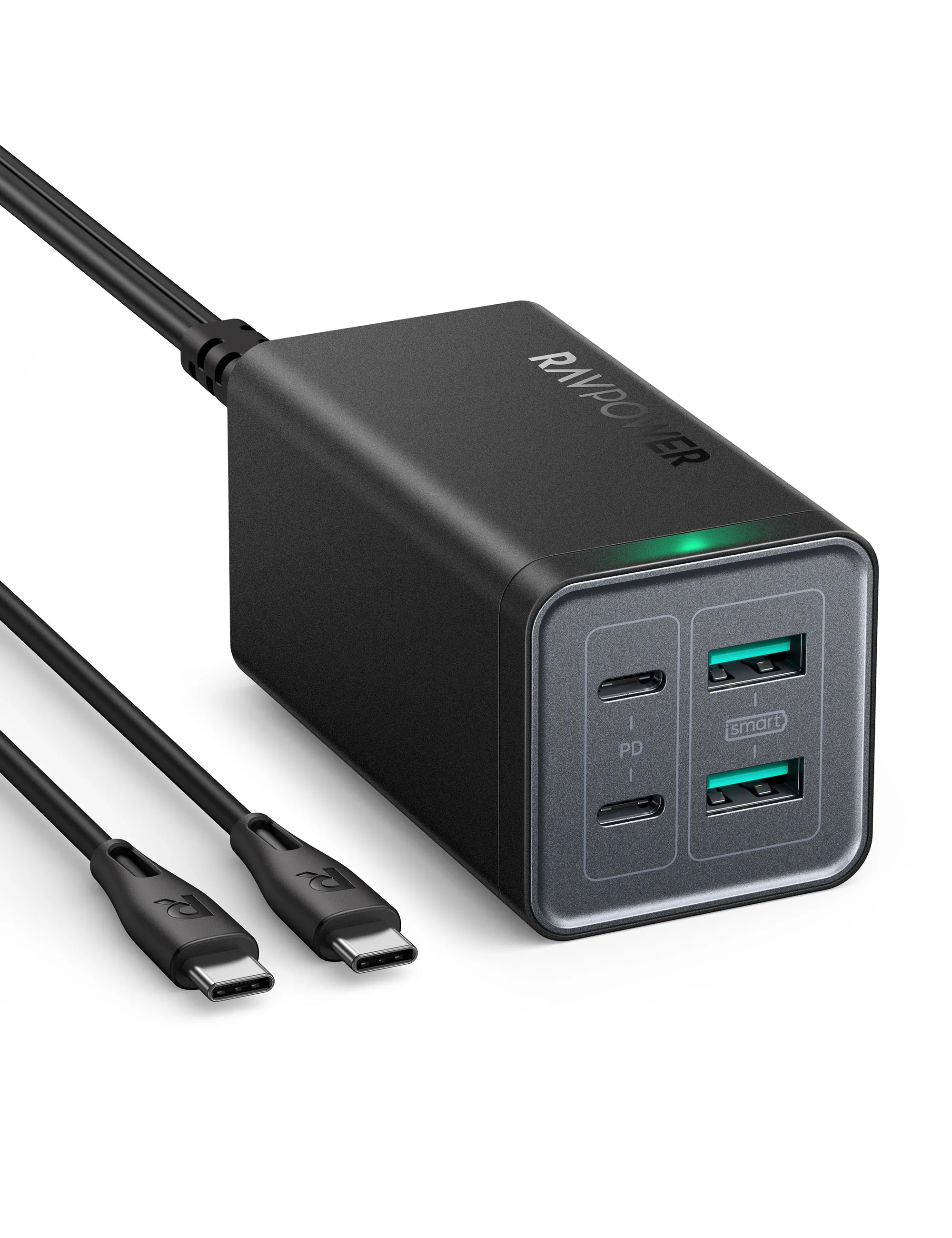 RAVPower 120W 4-Port GaN Tech USB C Desktop Charger