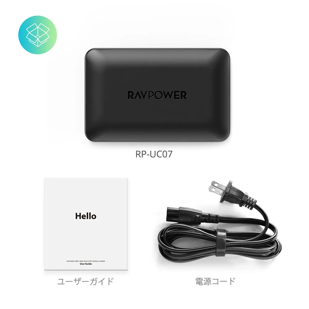 RAVPower 40W 8A 4-Port Desktop Charger