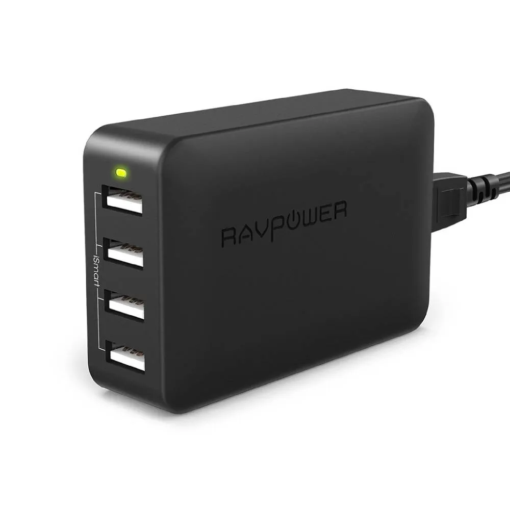 RAVPower 40W 8A 4-Port Desktop Charger