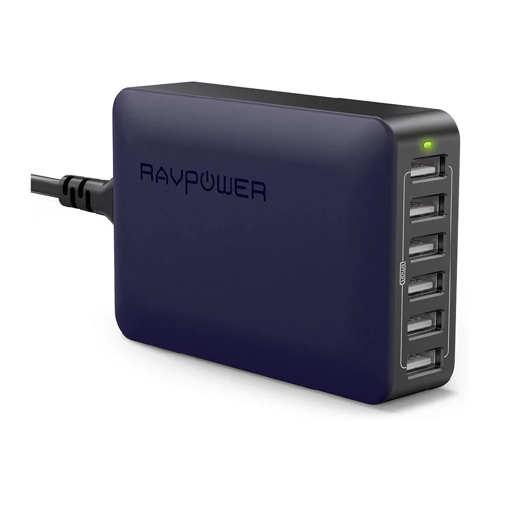 RAVPower 60W 12A 6-Port Desktop Charger