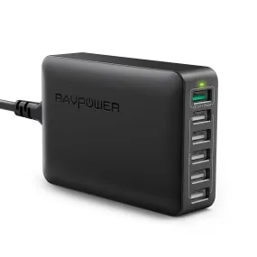 RAVPower Turbo 60W 6-Port Desktop Charger