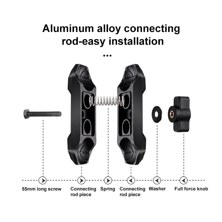 RUIGPRO Crab Clamp Action Camera Bracket 1/4 Ball Head Dual-Head Crab with Selfie Stick