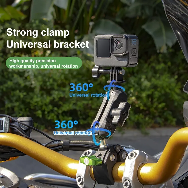 RUIGPRO Crab Clamp Action Camera Bracket Dual-Head Crab with Selfie Stick