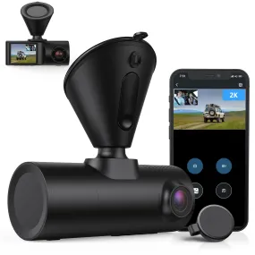 SAMOMO 2K/1080P Dual Dash Cam with Car Charger