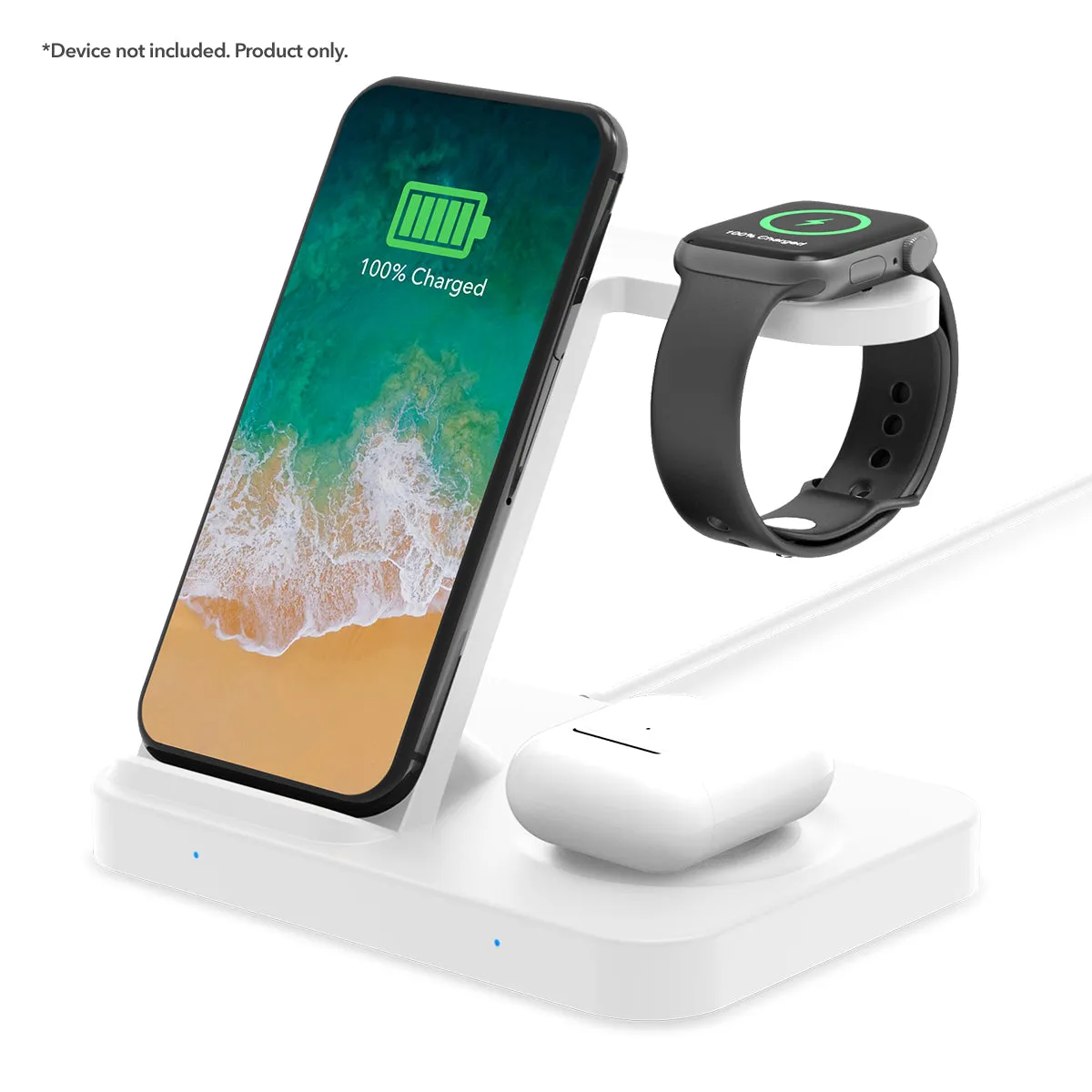 Stand - Wireless Charging Phone   Watch   EarPods Stand White Wireless Chargers