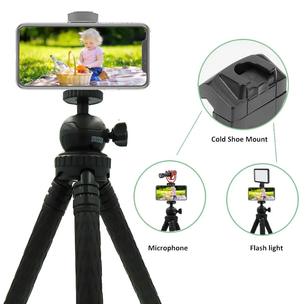 Vivitar 42" Fold Able Travel Tripod 360° Ball Head Rotation with Smart Phone Cradle and Wireless Remote