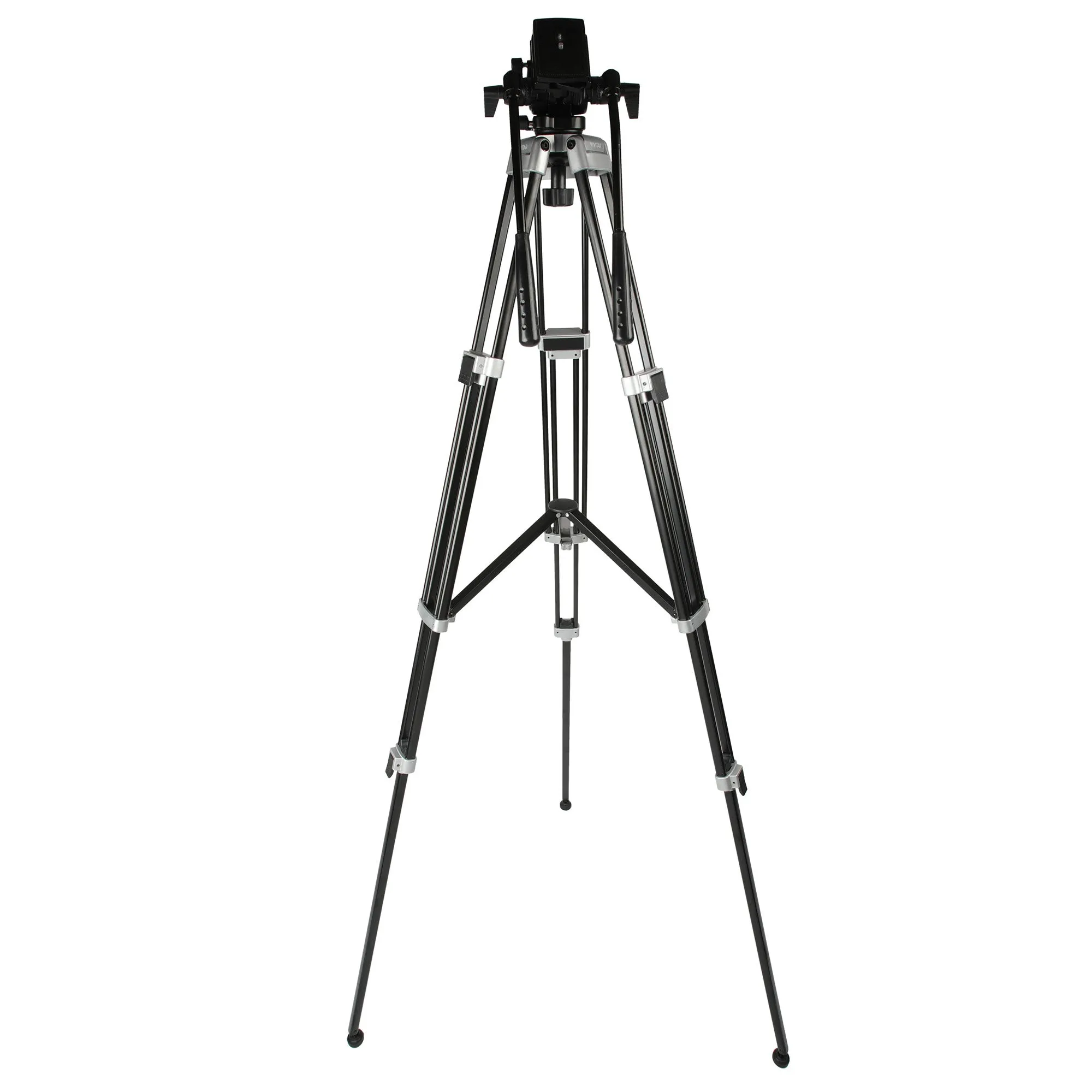 Vivitar Cinema Series 75" Aluminum Alloy Tripod Twin Handle Control Two-Way Fluid Head 360° Panning 30lbs Load Capacity