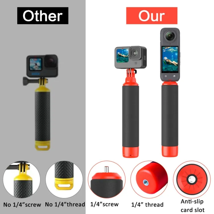 Water Floating Grip with 1/4 Inch Screw and Thread For Action Camera Accessories